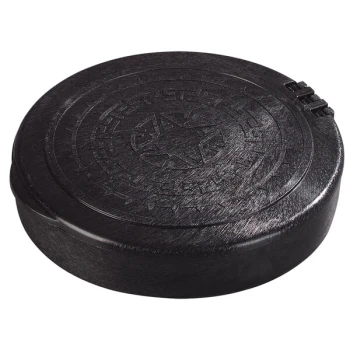 Carlisle 071003 7" Black Polypropylene Tortilla Server with Hinged Lid - 12/Case