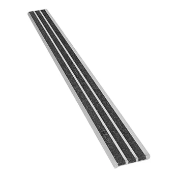 Wooster Supergrit Type 121 1 7/8" x 36" Stair Tread Nosing with Black Grit Surface 121BLA3