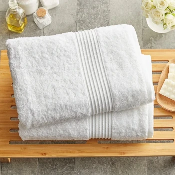 Lavex Luxury 27" x 54" 100% Combed Ring-Spun Cotton Bath Towel 17 lb. - Sample