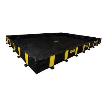 Justrite 20' x 12' x 12" 1,795 Gallon Rigid-Lock QuickBerm Foldable Drive-Over Spill Containment Berm 28526