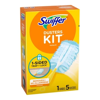 Swiffer® Dusters 11804 Cleaner Starter Kit with 5 Duster Cloth Refills