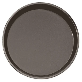 Cambro 11" Brown Round Polytread Non-Skid Serving Tray PT1100167 - 12/Case
