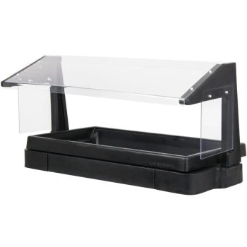 Cambro BBR480110 48" x 24" x 25" Black Buffet / Salad Bar with Sneeze Guard