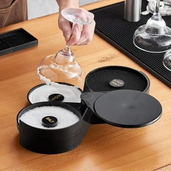 Carlisle GR0903 3-Tier Black Glass Rimmer