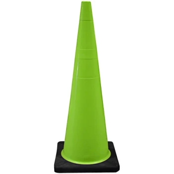 Cortina DW Series 28" Lime Traffic Cone with 7 lb. Base 03-500-65