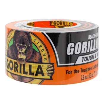 Gorilla Tough & Wide 2.88" x 25 Yard Black Duct Tape 106425