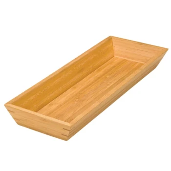 Delfin from Steelite International DFBK186BA1 18" x 6" Rectangle Bamboo Basket