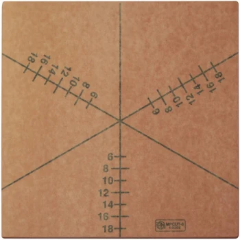American Metalcraft MPCUT6 20 inch x 20 inch x 1/4 inch Compressed Wood Pizza Slice Cutting Guide, 6 Slice