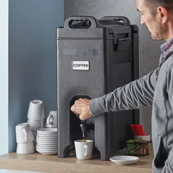 Choice 5 Gallon Black Insulated Beverage Dispenser