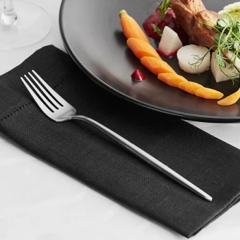 Acopa Odin 8 7/8" 18/8 Brushed Stainless Steel Extra Heavy Weight Forged Dinner Fork - 12/Case