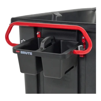 Rubbermaid® BRUTE 2229066 Red Ergonomic Rotomolded Handle and Caddy for Tilt Truck / Trash Cart