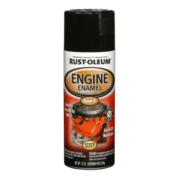 Rust-Oleum 12 oz. Gloss Black Automotive Engine Enamel 248932 - 6/Case