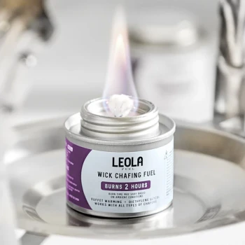 Leola Fuel Premium 2 Hour Wick Chafing Dish Fuel with Safety Twist Cap - 24/Case