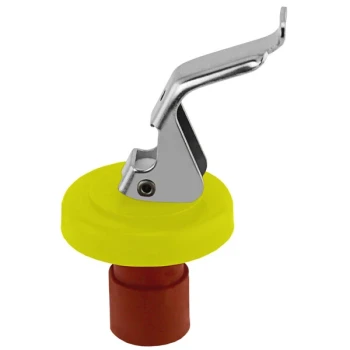 Franmara Italia Yellow Wine Bottle Stopper with Metal Lever 2278-39 - 10/Pack