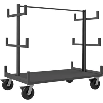 Durham 36" x 72" 3-Level Pipe Moving Truck with 12 Cradles BPT-3672-95 - 3600 lb. Capacity