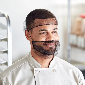 Choice 28" Brown Nylon Hairnet Cap - 100/Pack