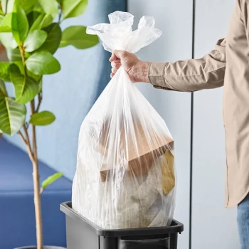 Lavex 33 Gallon 13 Micron 33" x 40" High Density Janitorial Can Liner / Trash Bag - 500/Case