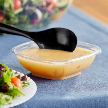Visions 12 oz. Clear PET Plastic Square Catering / Serving Bowl - 500/Case