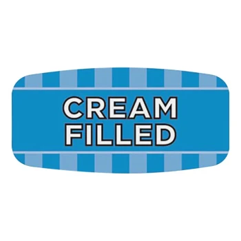 Bollin 5/8" x 1 1/4" Rectangular Permanent Cream Filled Bakery Label - 1,000/Roll