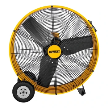 DeWalt 30" Yellow / Black 3-Speed Portable Roll-Around Heavy-Duty Industrial Drum Fan DXF3080 - 8,000 CFM, 120V