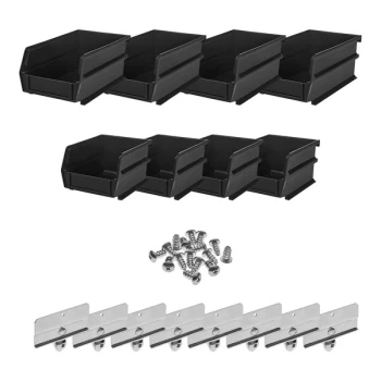 Triton Products DuraHook Small / Medium Black BinKit with 8 Bins