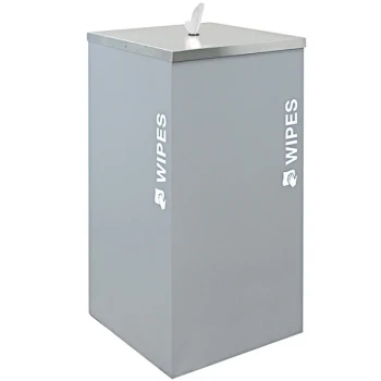 Ex-Cell Kaiser SW-KD HMG 15 3/4" x 15 3/4" x 30" Gray No-Touch Bucket Wipe Dispenser