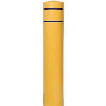 Innoplast BollardGard 13 3/16" x 60" Yellow Bollard Cover with Blue Reflective Stripes BC1360YB