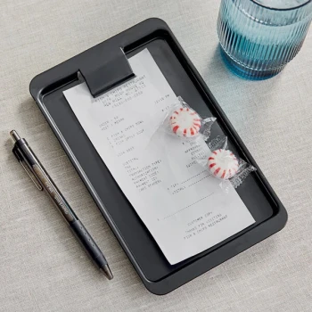 Carlisle 302003 Black Check Holder Tip Tray