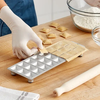 Imperia 7304 RavioChef 24 Count Ravioli Mold with Rolling Pin