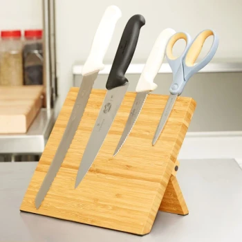 Mercer Culinary M30720BM 9 1/2" x 8 5/8" Bamboo Magnetic Knife Rack