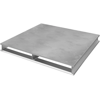 Vestil AP-ST-2424 24" x 24" x 5 1/16" Solid Top Aluminum Half Pallet with 4,000 lb. Capacity