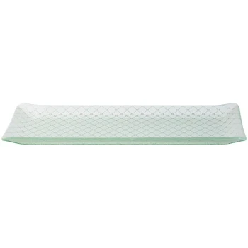 Rosseto Kalderon Zenit 22 1/2" x 8" Rectangular White Glass Tray