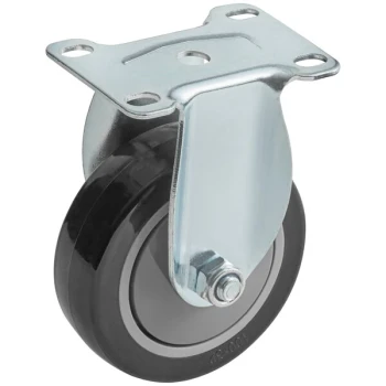 Lavex 4 inch x 1 1/4 inch Rigid Plate Caster for Lavex Cube Trucks