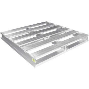 Vestil AP-4848 48 1/8" x 48" x 6" Aluminum Pallet with 6,000 lb. Capacity and 2-Way Entry