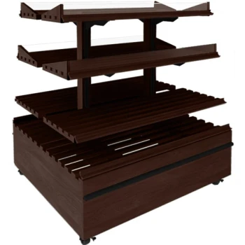 Marco Company 45" x 45" x 54" Cocoa Maple Bakery Display with Adjustable Shelving