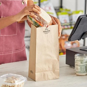 Duro 8 lb. Natural Kraft Paper Bag - 500/Bundle
