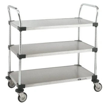 Metro MW206 Super Erecta 21" x 36" x 39" Three Shelf Standard Duty Stainless Steel Utility Cart