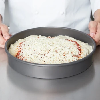 American Metalcraft HC80122 12 inch x 2 inch Hard Coat Anodized Aluminum Straight Sided Cake / Deep Dish Pizza Pan