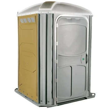 PolyJohn PH03-1006 Comfort XL Tan Wheelchair Accessible Portable Restroom - Assembled