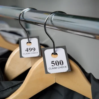 Choice Black 3 Part Paper Coat Room Check Tickets - 500/Box