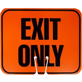 Cortina Orange / Black Double-Sided "Exit Only" Cone Sign 03-550-EO