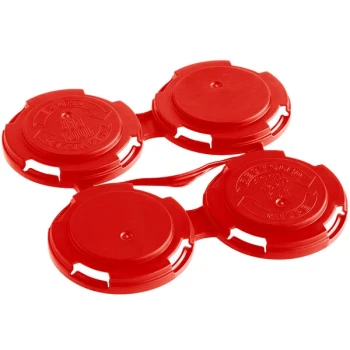 PakTech Red Plastic 4-Pack Can Carrier - 750/Case