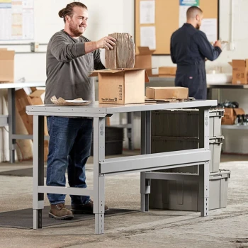 Lavex 30" x 60" Steel Square Edge Workbench Top