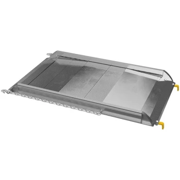 Vestil 75 7/16" x 28" Silver Aluminum Steel Hook Walk Ramp AWR-28-6B - 2,800 lb. Capacity