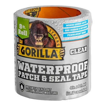 Gorilla Waterproof Patch & Seal 4" x 8' Clear Tape 107261