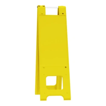 Plasticade® Narrowcade 12" x 24" Yellow Double-Sided A-Frame Sign Stand 150-Y