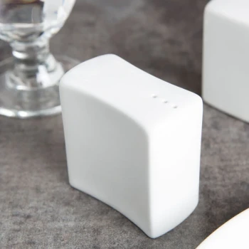 Tuxton GZP-731 TuxTrendz 2.5 oz. Porcelain White China Pepper Shaker - 12/Case