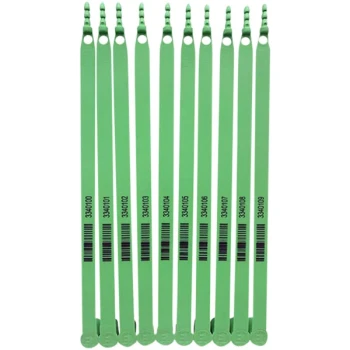 Controltek USA 590290 SimpleSeal 8" Green Plastic Truck Seal - 1,000/Case