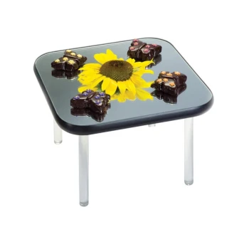 Geneva 2277 22" Square Rimless Stacking Mirror Food Display Tray