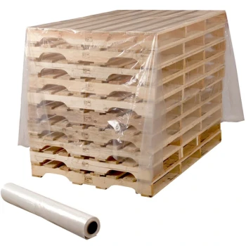 Lavex 4' x 100' 4 Mil Clear Polyethylene Construction Sheeting on a Roll